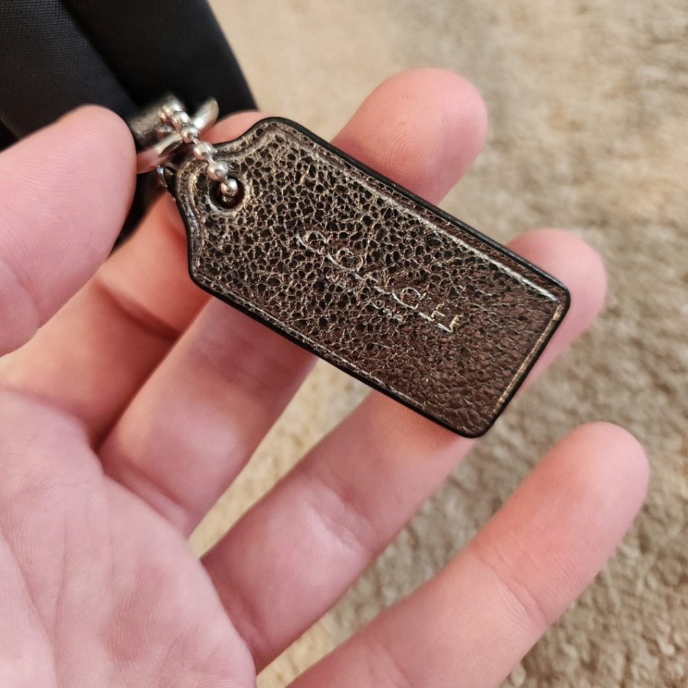 Metallic Silver Coach Mini Backpack - image 5